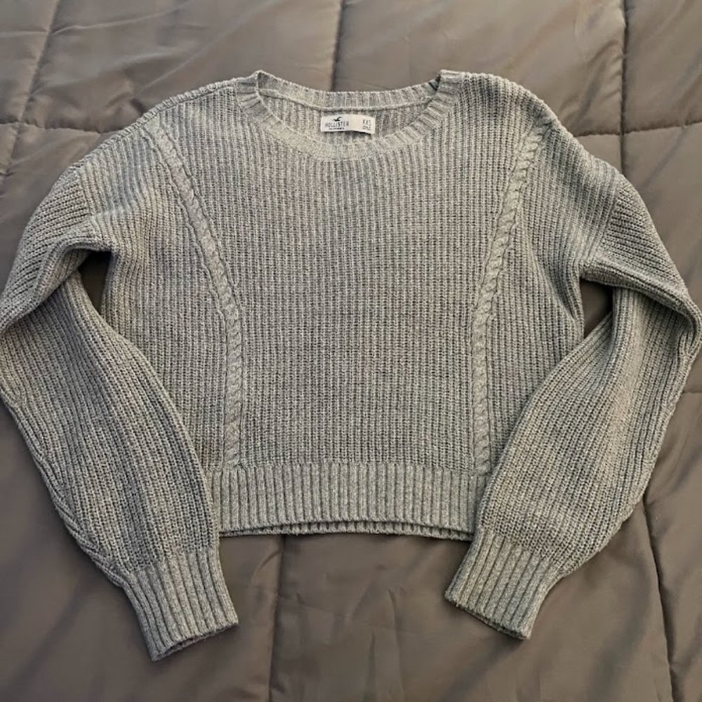 Hollister Grey Chunky Knit Sweater